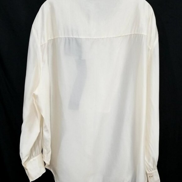 Rich Radi Q Sequin-Stitched French-Style Beige Shirt Size 2XL - Picture 10 of 12